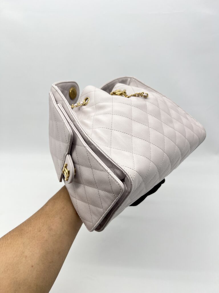 Chanel C25 Small Caviar Lilac Gold Hardware