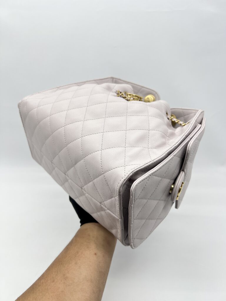 Chanel C25 Small Caviar Lilac Gold Hardware