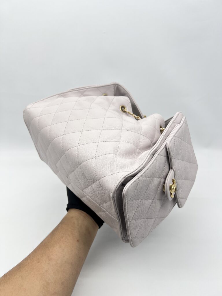 Chanel C25 Small Caviar Lilac Gold Hardware