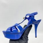 Saint Laurent Tribute Heels Bleu Majorelle Vernis