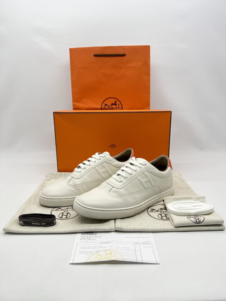 Hermes Sneaker Homme Quicker Blanc/Orange