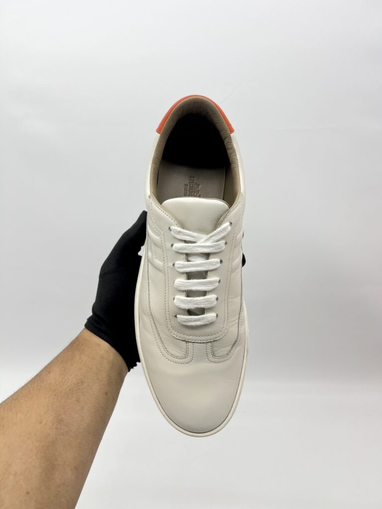 Hermes Sneaker Homme Quicker Blanc/Orange