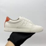 Hermes Sneaker Homme Quicker Blanc/Orange