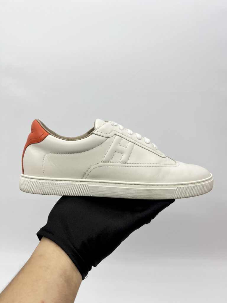 Hermes Sneaker Homme Quicker Blanc/Orange