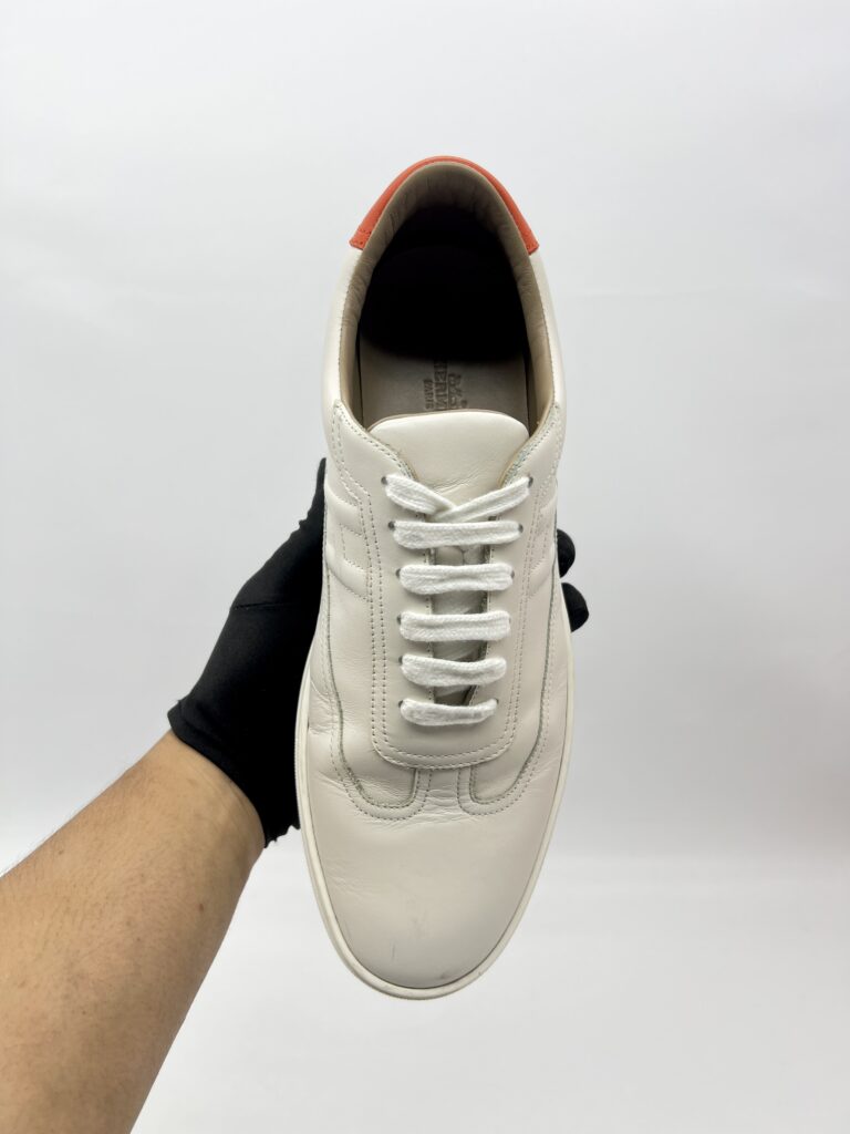 Hermes Sneaker Homme Quicker Blanc/Orange