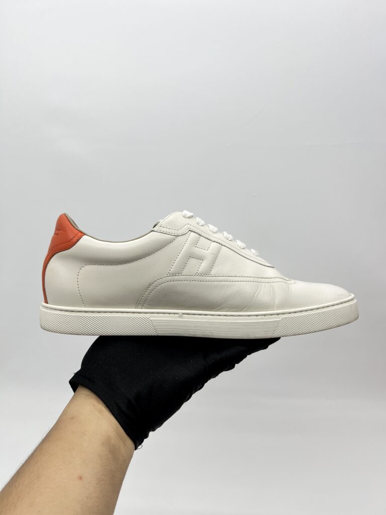 Hermes Sneaker Homme Quicker Blanc/Orange