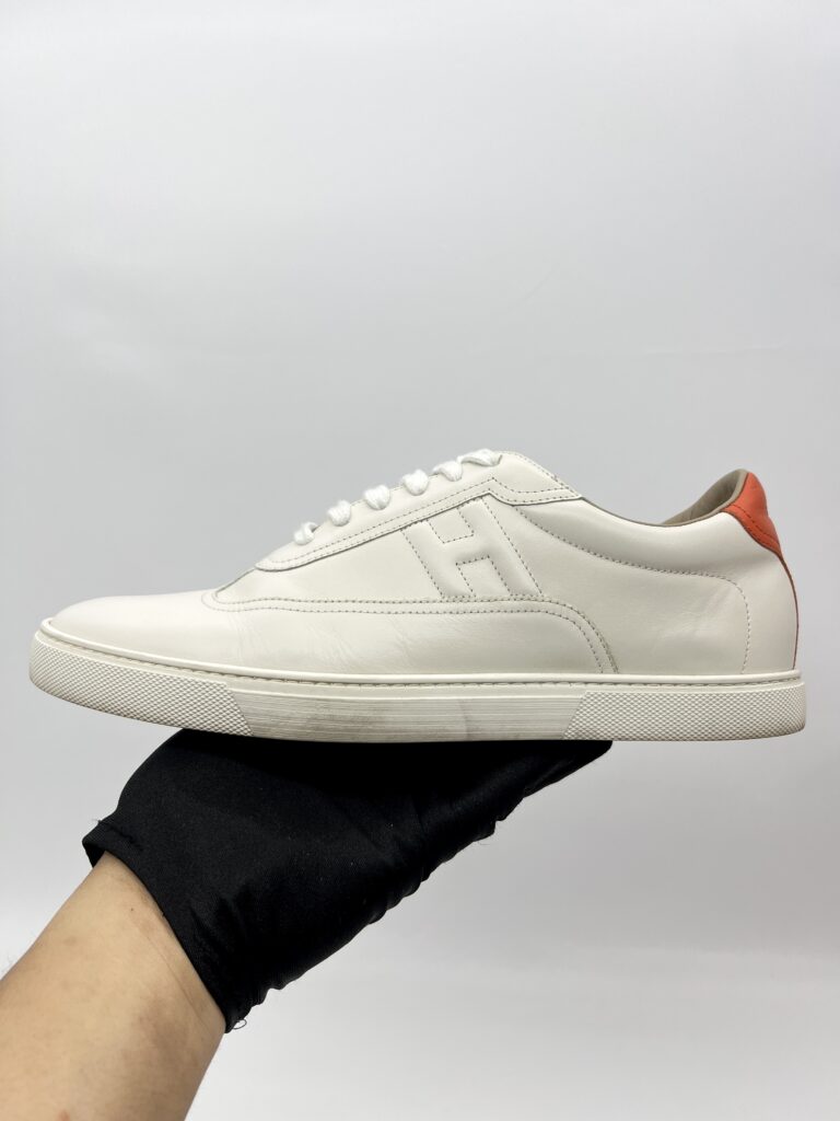 Hermes Sneaker Homme Quicker Blanc/Orange