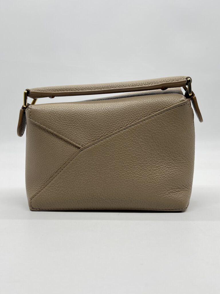 Loewe Mini Puzzle Edge Grained Taupe GHW