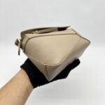 Loewe Mini Puzzle Edge Grained Taupe GHW
