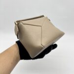 Loewe Mini Puzzle Edge Grained Taupe GHW