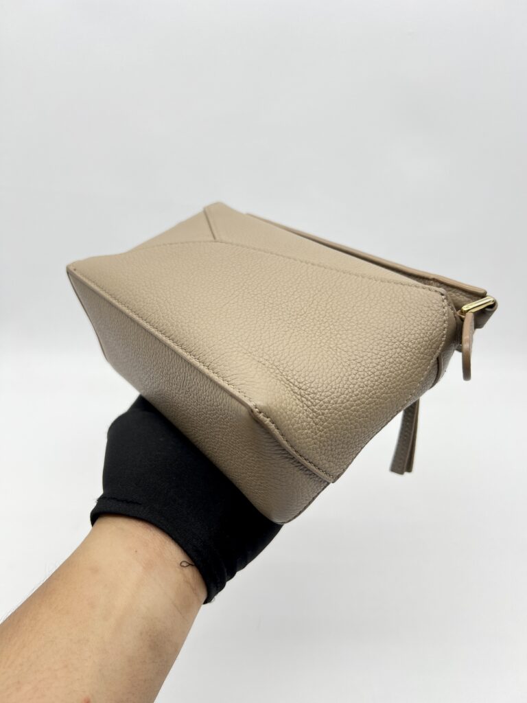 Loewe Mini Puzzle Edge Grained Taupe GHW