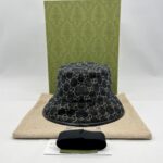 Gucci Oscar Bucket Hat GG Monogram Black
