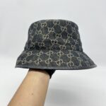 Gucci Oscar Bucket Hat GG Monogram Black