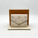 Louis Vuitton Victorine Wallet Monogram Empreinte Cream GHW