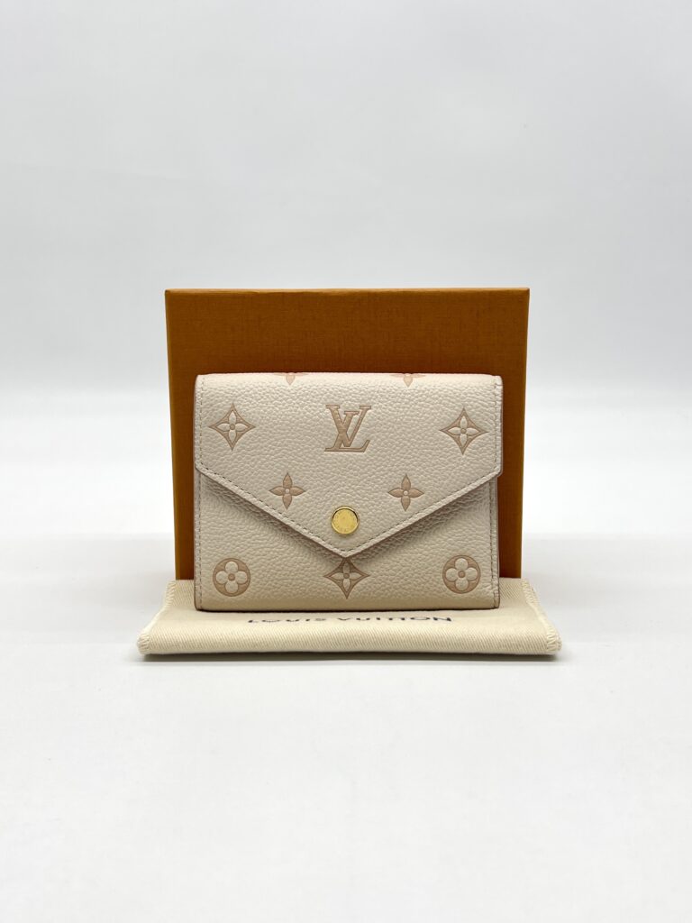 Louis Vuitton Victorine Wallet Monogram Empreinte Cream GHW