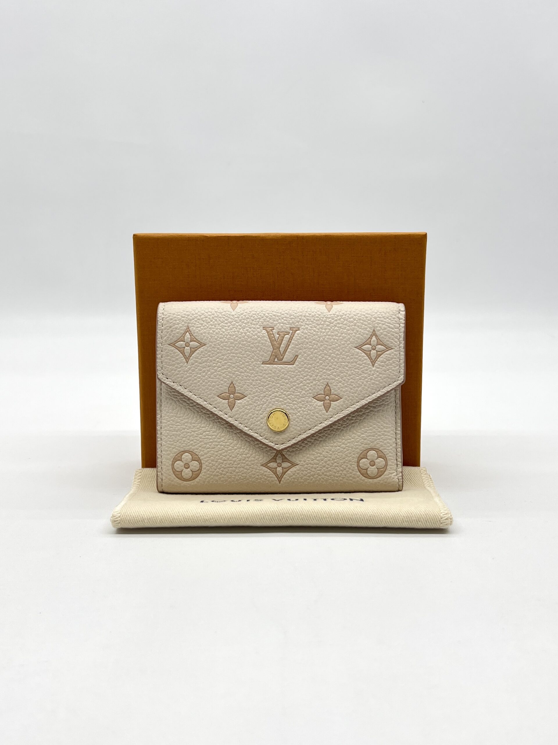 Louis Vuitton Victorine Wallet Monogram Empreinte Cream GHW