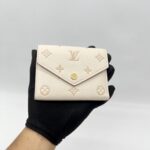 Louis Vuitton Victorine Wallet Monogram Empreinte Cream GHW