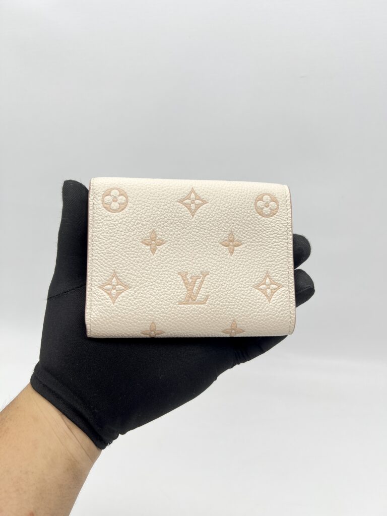 Louis Vuitton Victorine Wallet Monogram Empreinte Cream GHW