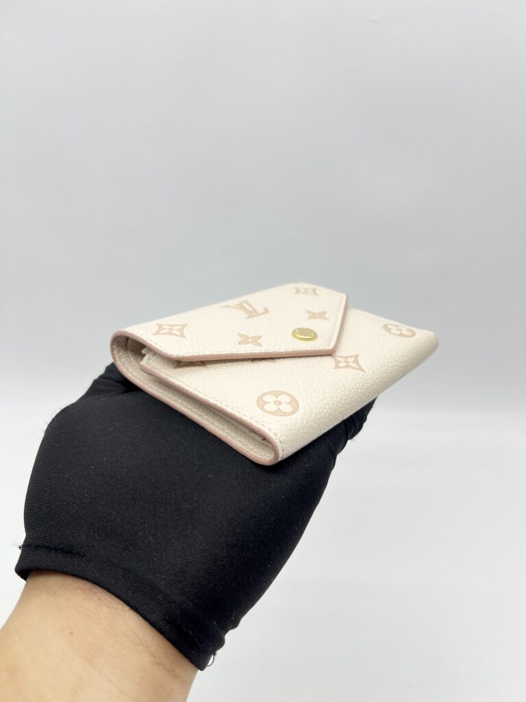 Louis Vuitton Victorine Wallet Monogram Empreinte Cream GHW