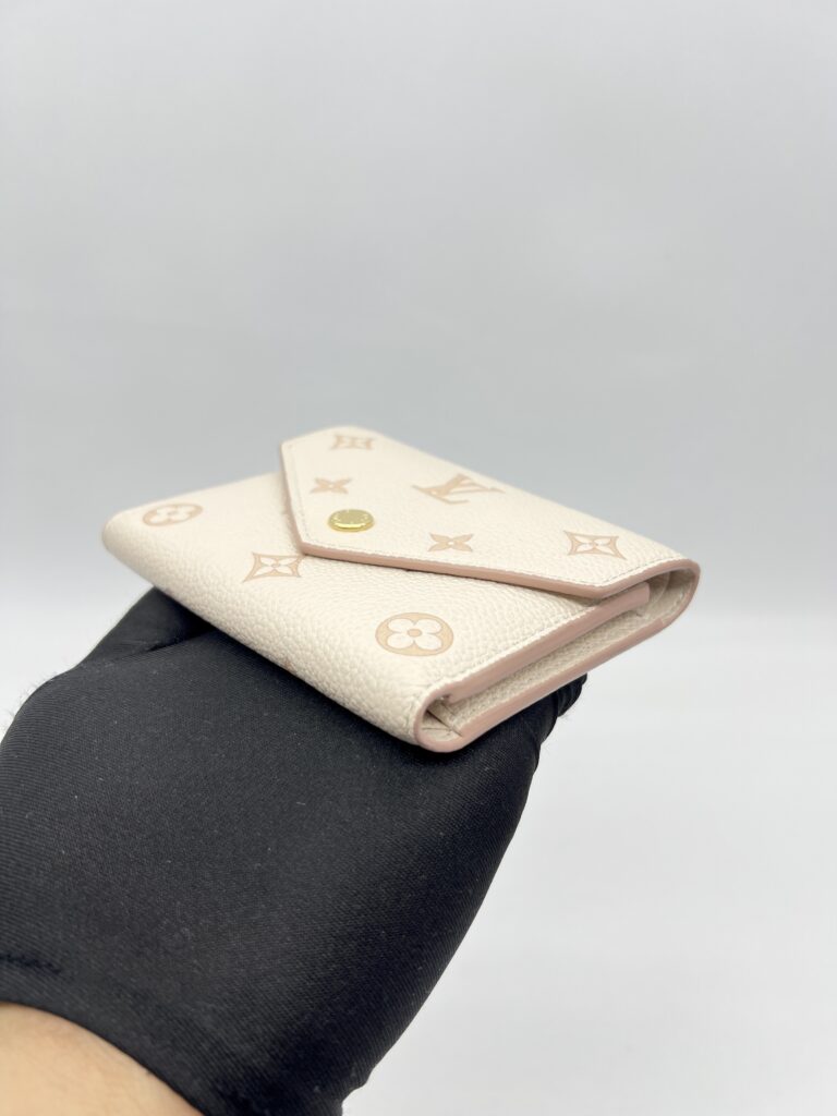 Louis Vuitton Victorine Wallet Monogram Empreinte Cream GHW