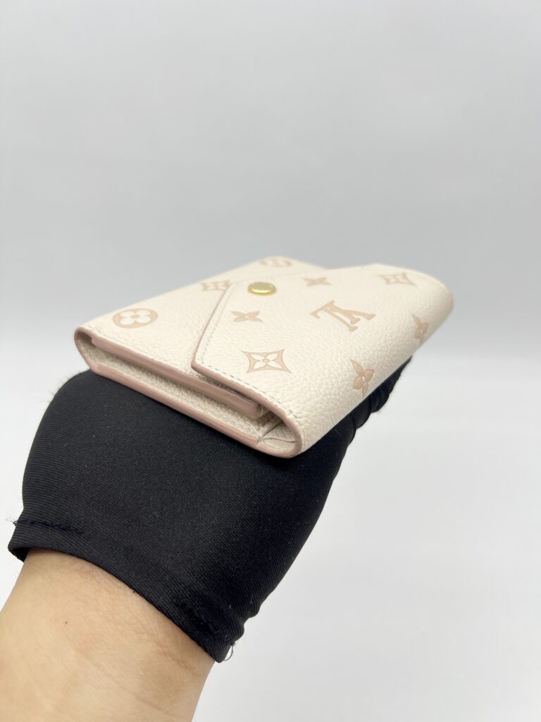 Louis Vuitton Victorine Wallet Monogram Empreinte Cream GHW