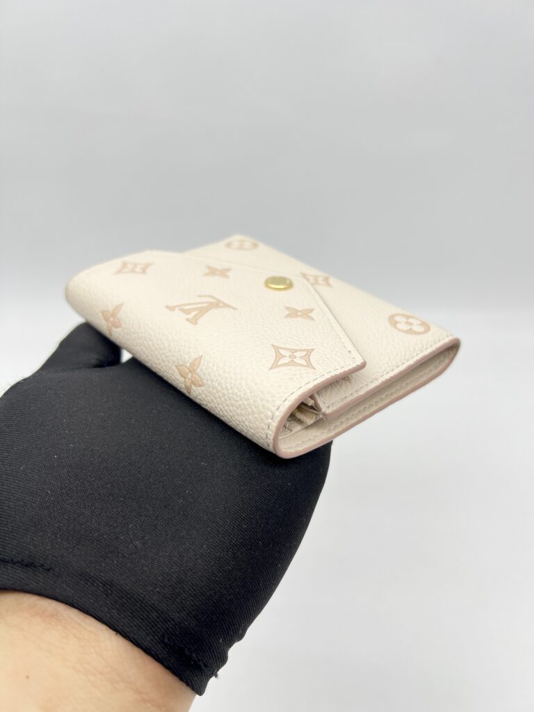 Louis Vuitton Victorine Wallet Monogram Empreinte Cream GHW