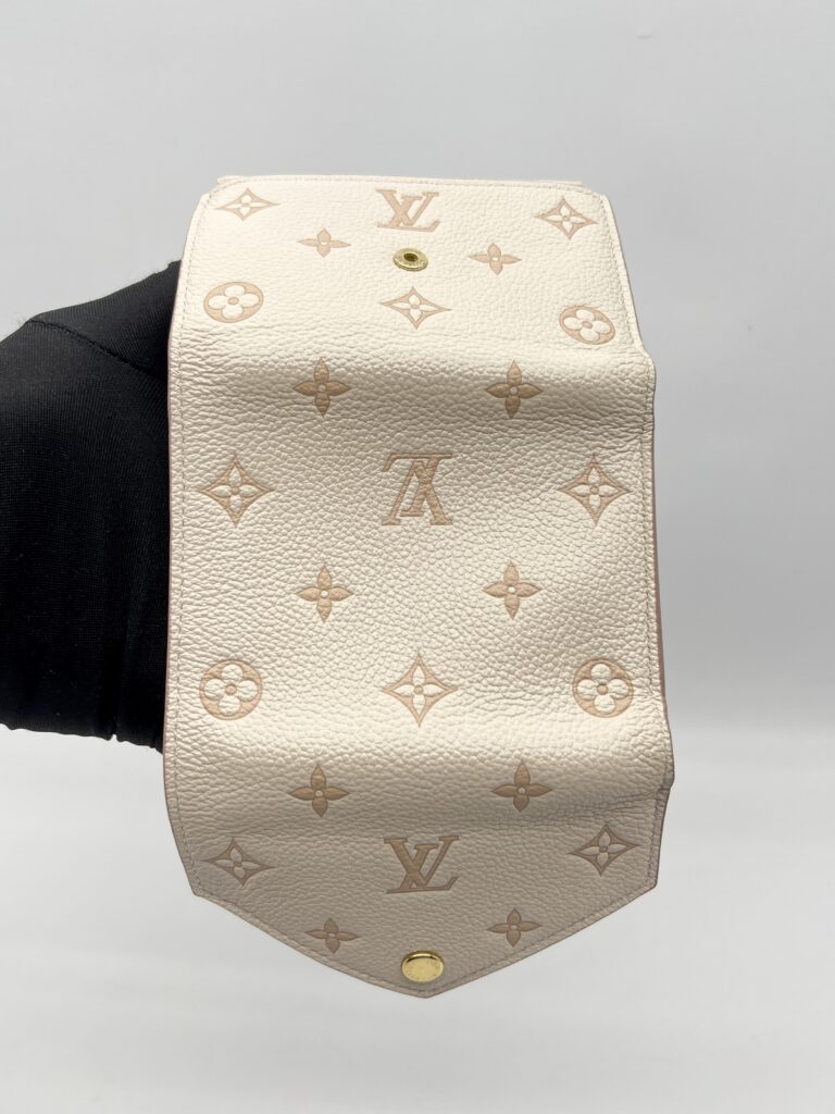 Louis Vuitton Victorine Wallet Monogram Empreinte Cream GHW
