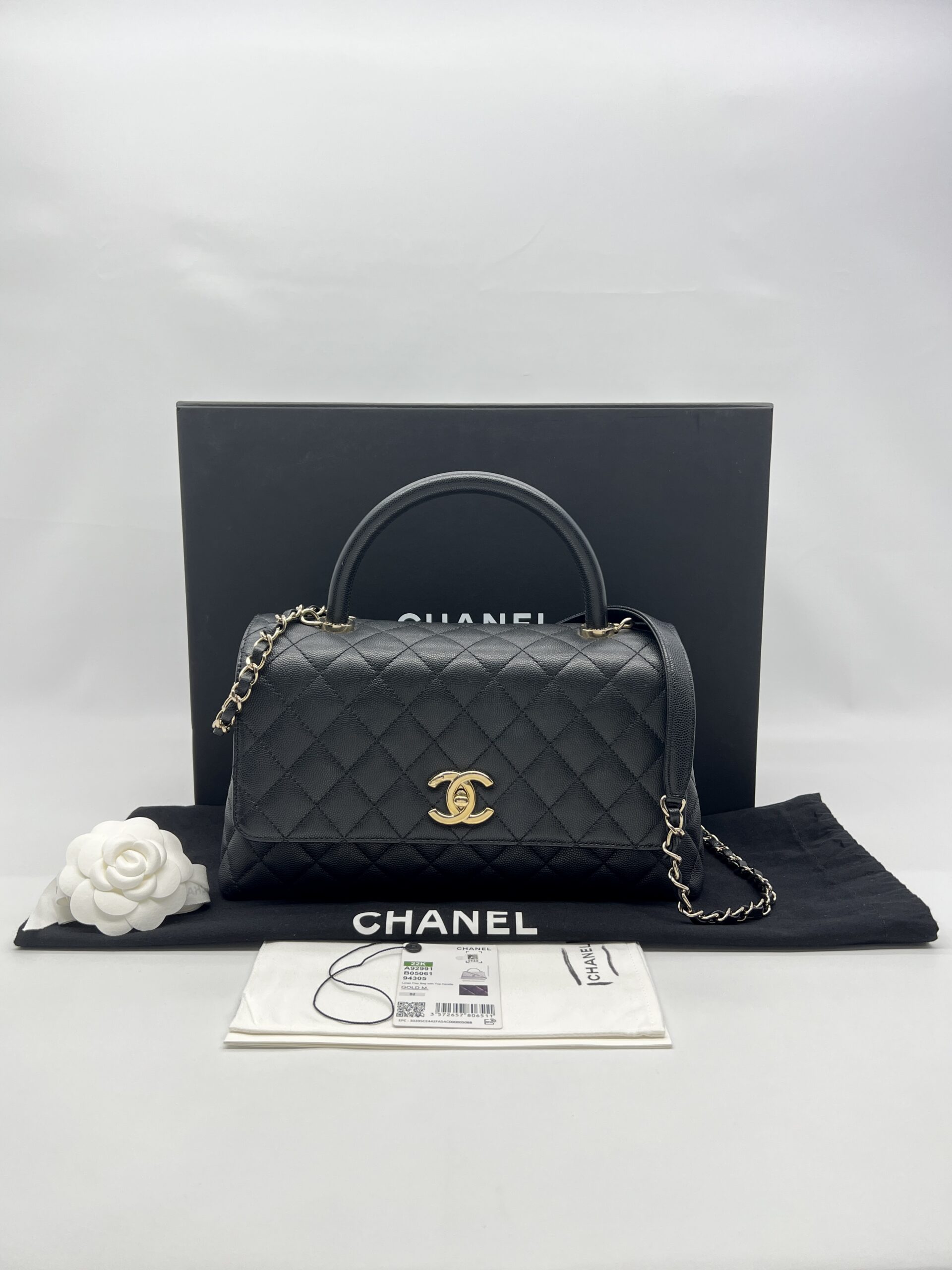 Chanel Coco Handle Medium Caviar Black GHW