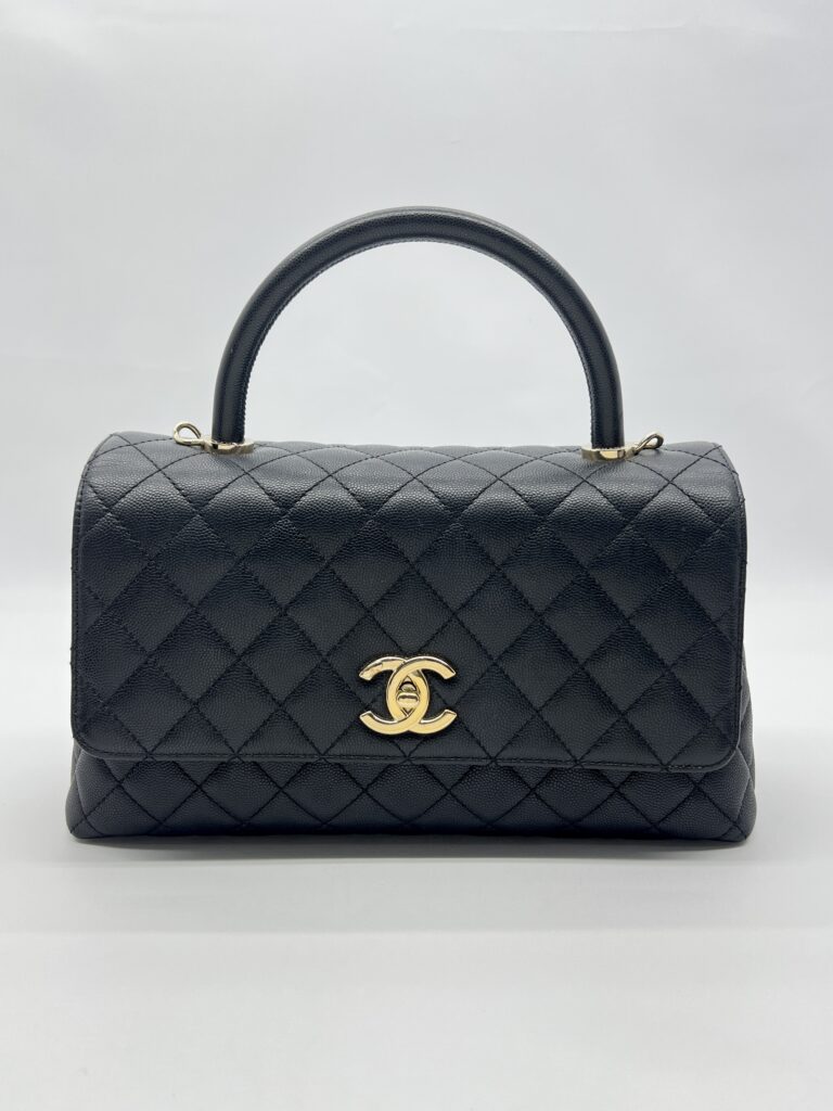 Chanel Coco Handle Medium Caviar Black GHW