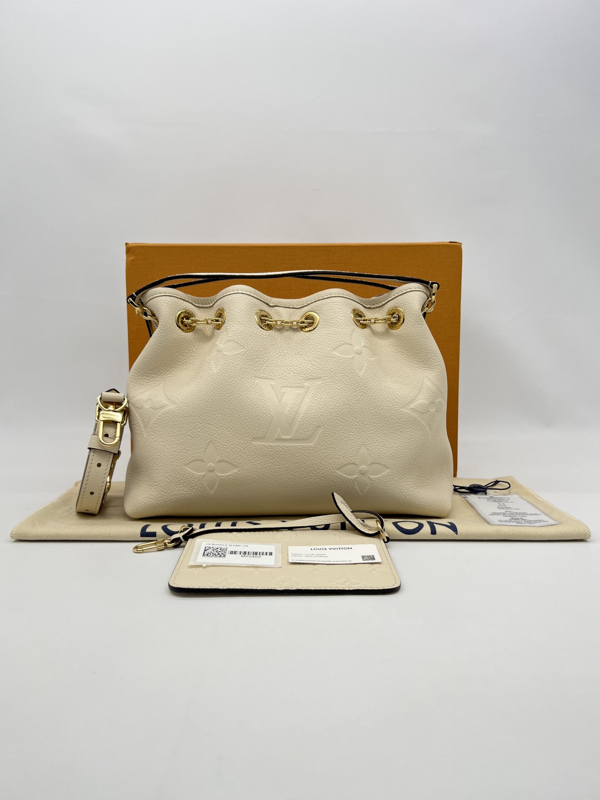 Louis Vuitton Bundle Bag Giant Monogram Empreinte Creme GHW