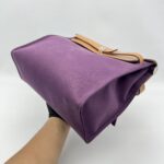 Hermes Herbag 31 Toile Cassis PHW