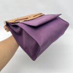 Hermes Herbag 31 Toile Cassis PHW