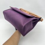 Hermes Herbag 31 Toile Cassis PHW