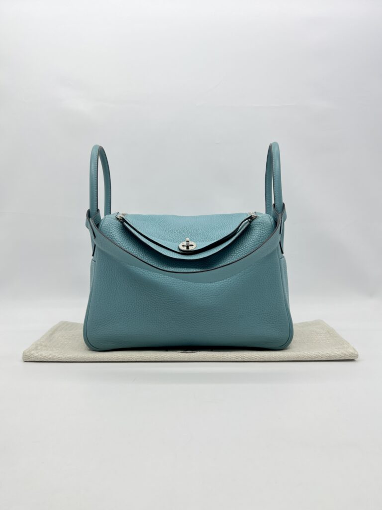 Hermes Lindy 30 Bleu Atoll PHW