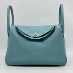 Hermes Lindy 30 Bleu Atoll PHW