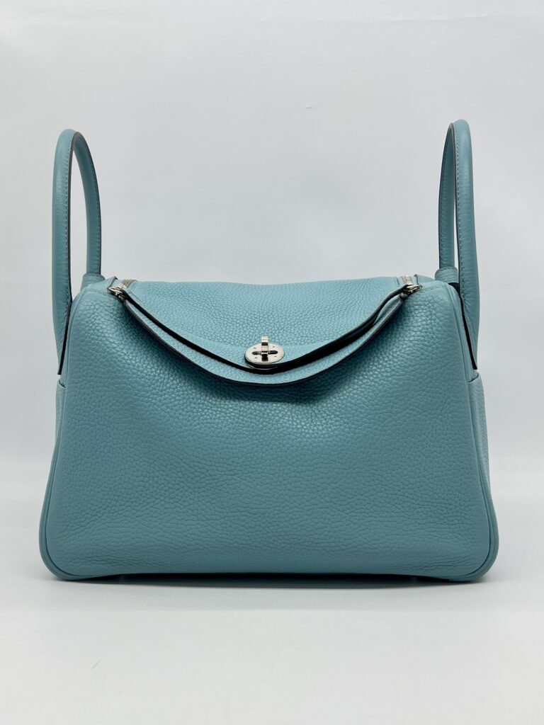 Hermes Lindy 30 Bleu Atoll PHW