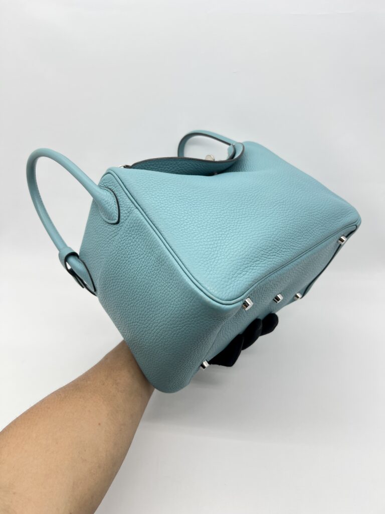 Hermes Lindy 30 Bleu Atoll PHW