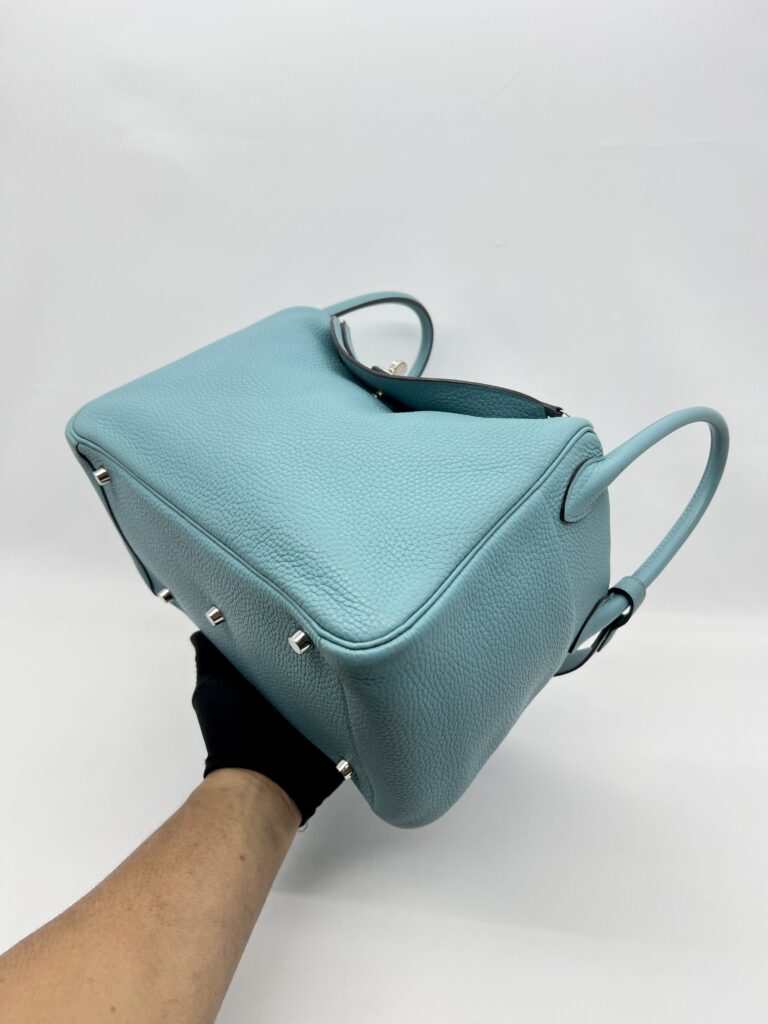 Hermes Lindy 30 Bleu Atoll PHW