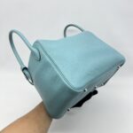 Hermes Lindy 30 Bleu Atoll PHW