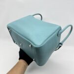 Hermes Lindy 30 Bleu Atoll PHW