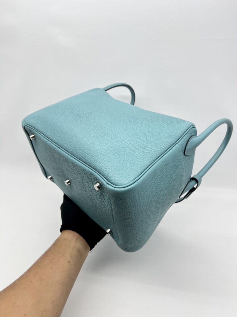 Hermes Lindy 30 Bleu Atoll PHW