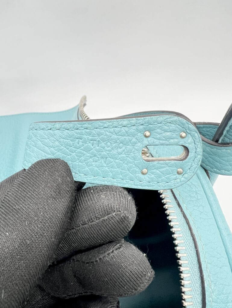 Hermes Lindy 30 Bleu Atoll PHW