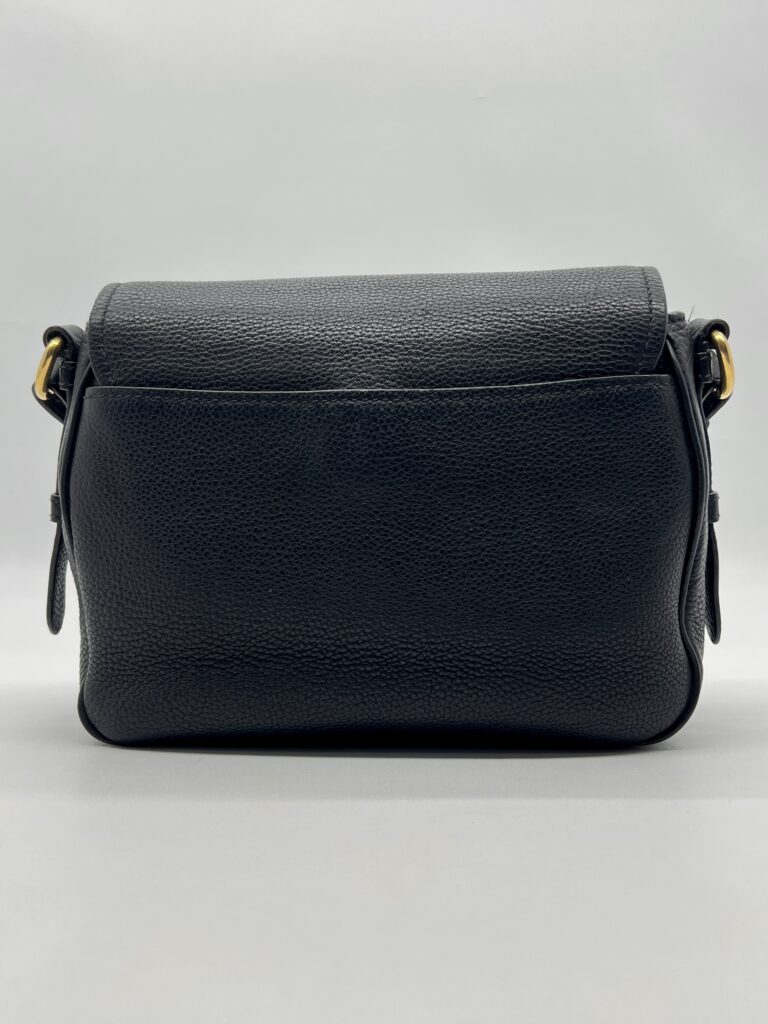 Prada Double Buckle Sling Bag Leather Black GHW