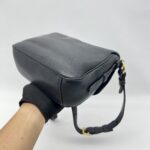 Prada Double Buckle Sling Bag Leather Black GHW