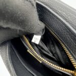 Prada Double Buckle Sling Bag Leather Black GHW
