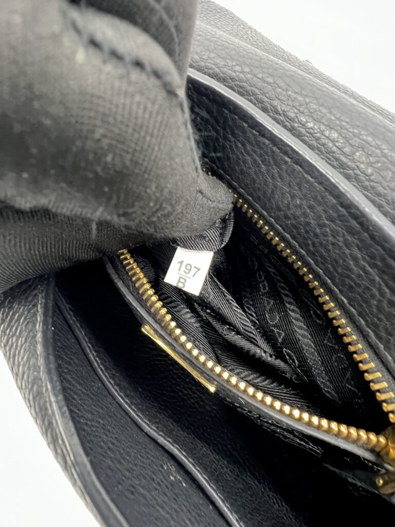 Prada Double Buckle Sling Bag Leather Black GHW