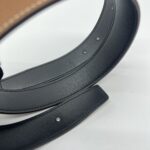 Hermes Reversible Belt 32MM Noir Gold GHW