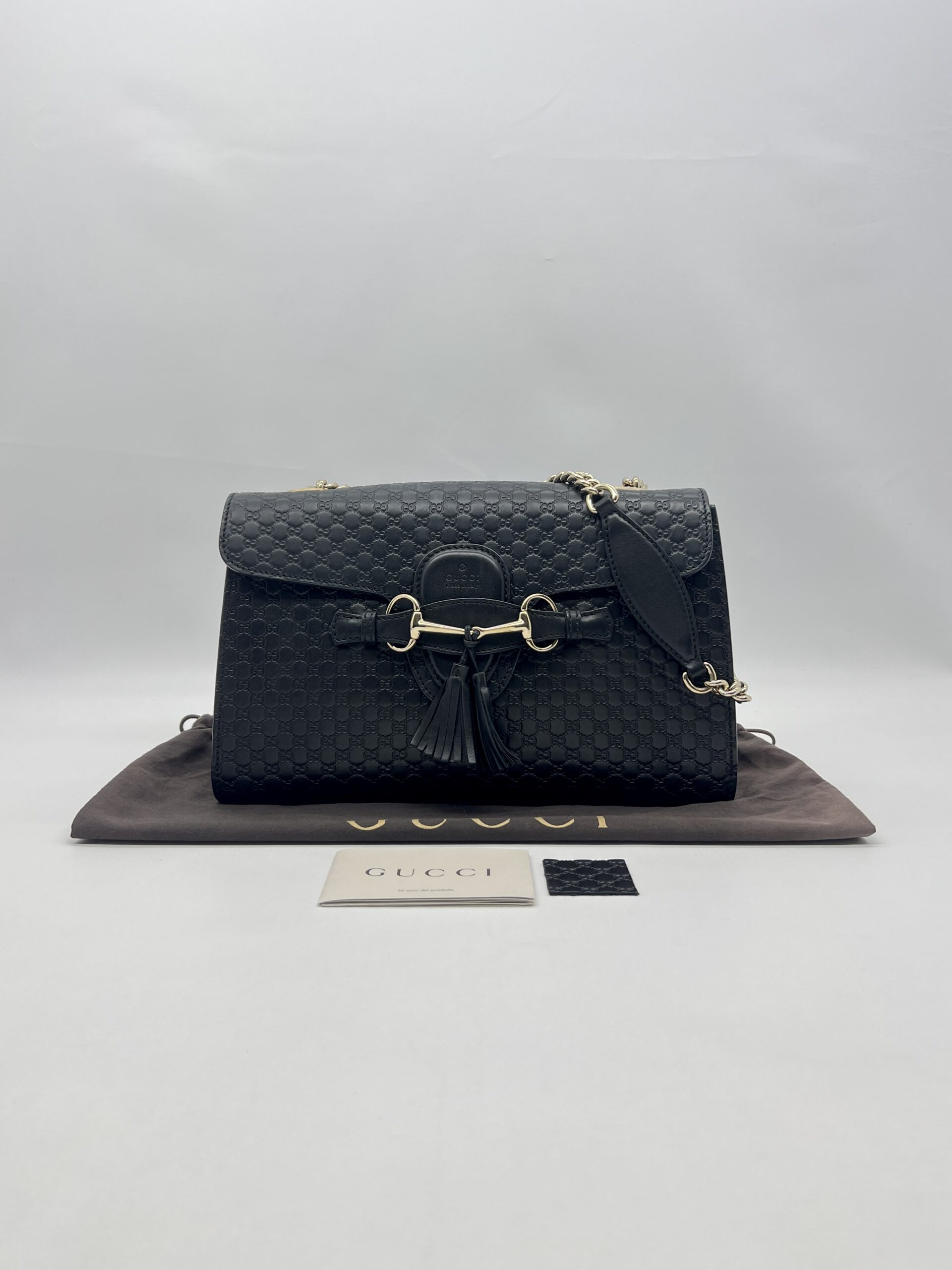 Gucci Emily Microguccisima Black GHW