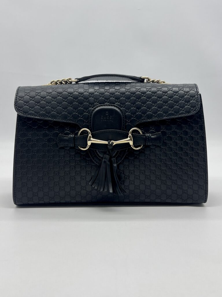 Gucci Emily Microguccisima Black GHW