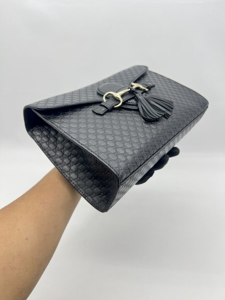 Gucci Emily Microguccisima Black GHW